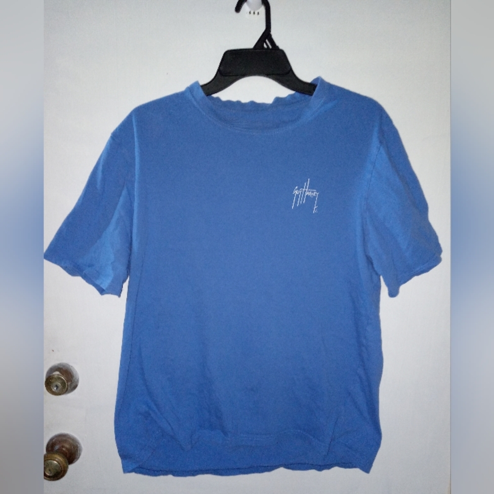 Guy Harvey Signature Blue Fishing Tee Sz L